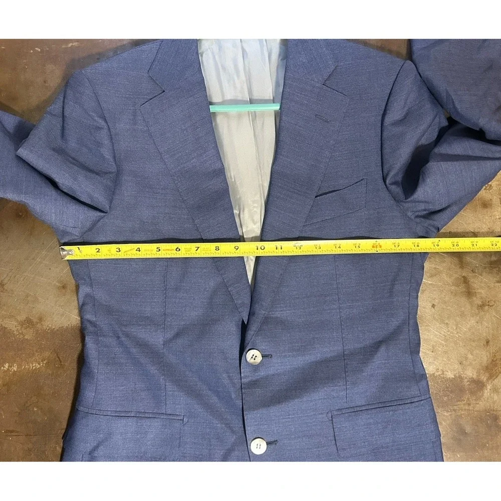SuitSupply Lazio Blazer Jacket Wool  Mens 38S Slim Blue Vitale Barbaris Canonico